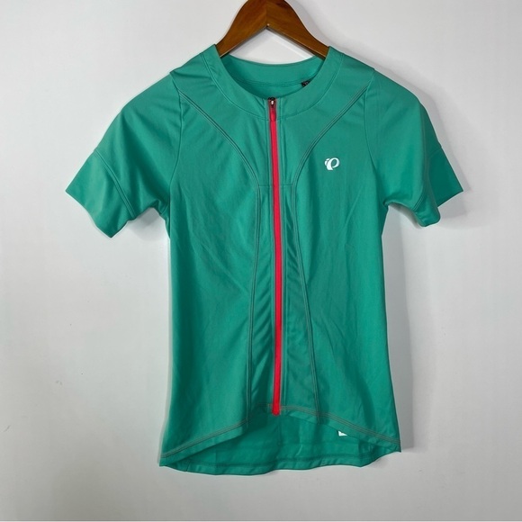 Pearl Izumi Teal Full Zip Front Biking Shirt Size Small - Picture 1 of 5